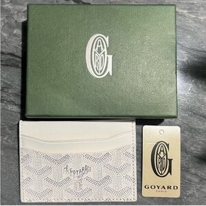 Goyard White Card Holder
